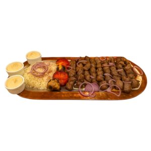 Familien Grillteller Lammfilet spieß Menü