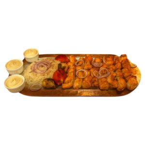 Familien Grillteller Hähnchenbrustspieß Menü